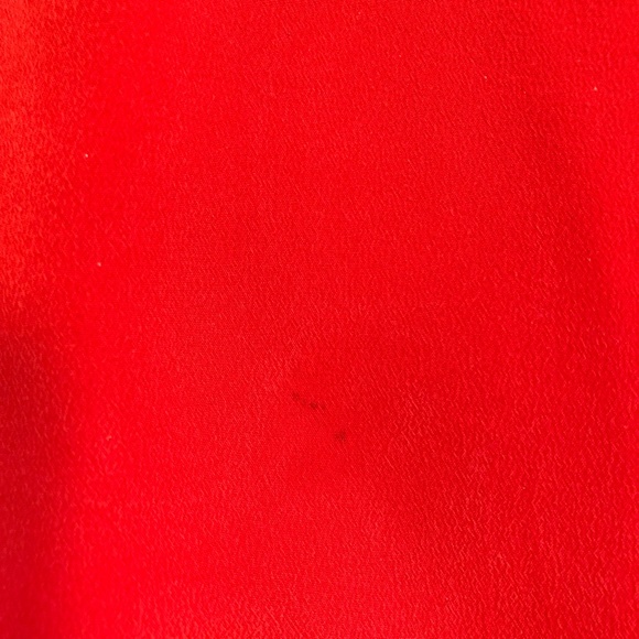 Raw Silk Red Acne Dress - One Shoulder - Size 34 - Picture 8 of 11